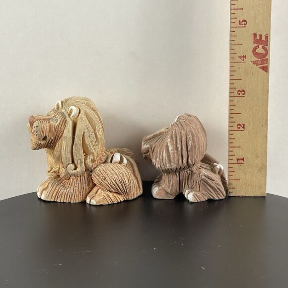 Two Vintage Artesania Rinconada Regal Lion Retired Uruguay Figurine - Picture 7 of 8